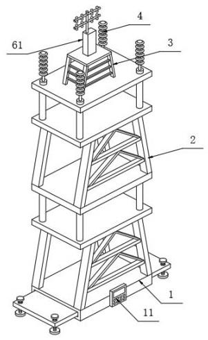 一种增加底部稳定性的电线铁塔的制作方法