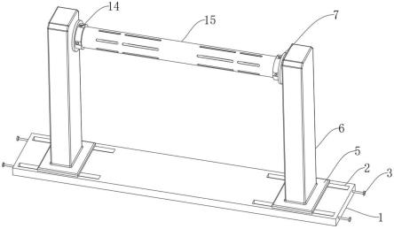 用于印刷机放卷单元的胀气辊机架的制作方法