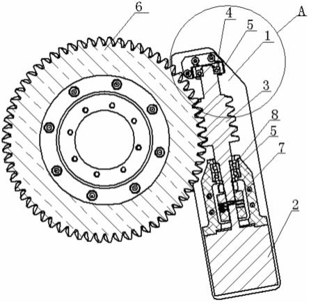 减震消音型蜗轮蜗杆结构的制作方法
