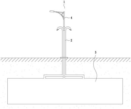 一种集成有地下设施通风管道的路灯的制作方法