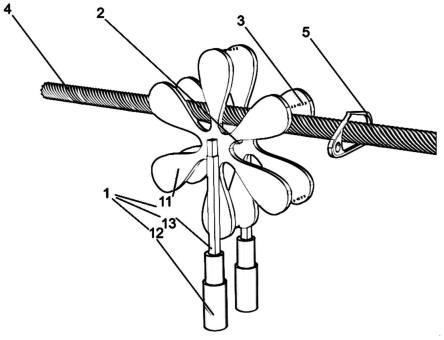防缠绕免脱钩式缆风绳固定器的制作方法