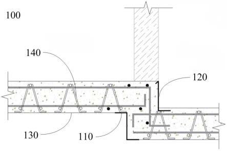 一种顺楼承板方向降板免钢梁的组合边模支护系统的制作方法