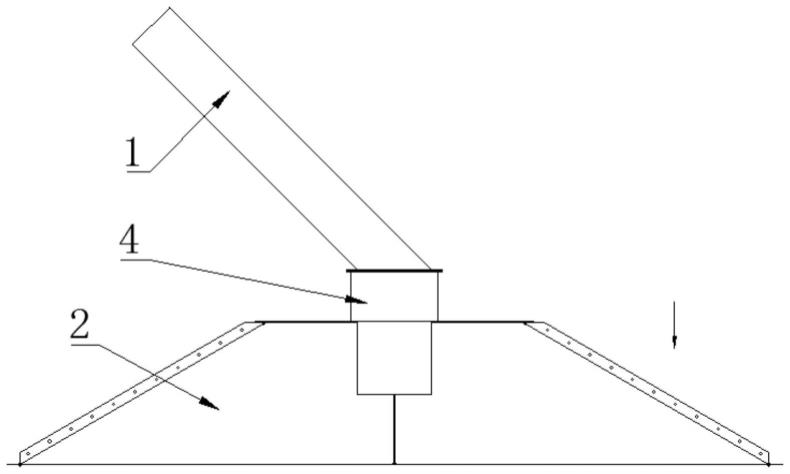 一种连续式烘干塔的顶部套筒式连接进料机构的制作方法