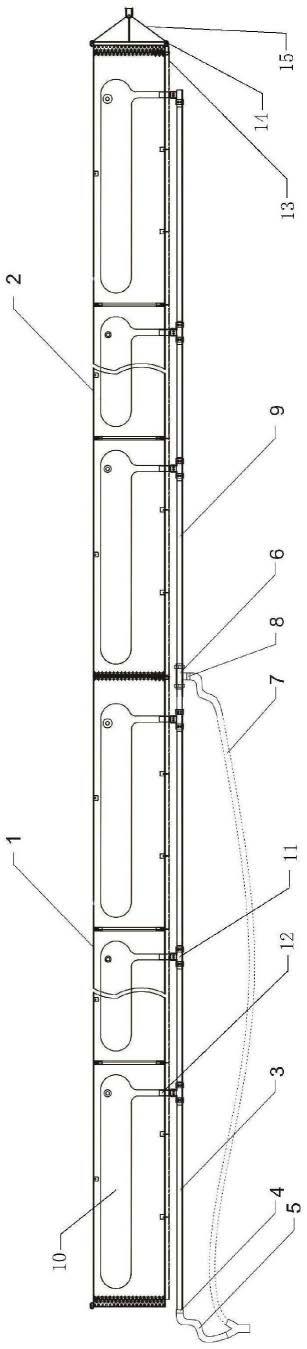 一种具有中间充气功能的总管充气式围油栏的制作方法