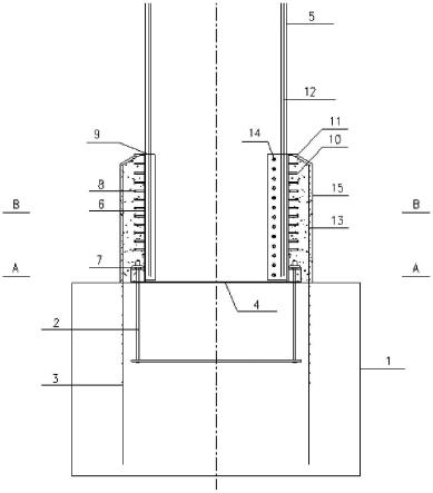 一种混凝土柱钢混组合连接结构的制作方法