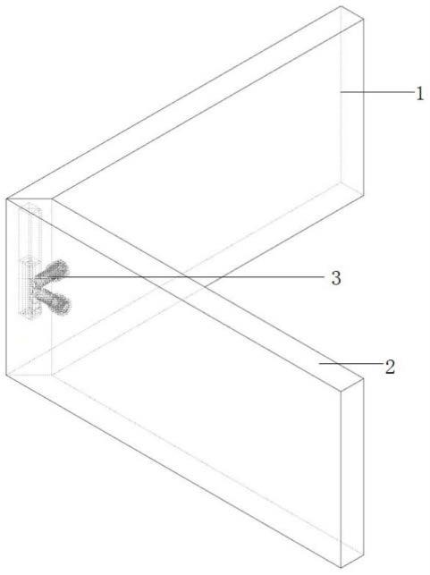 一种板式家具的斜角隐形连接件