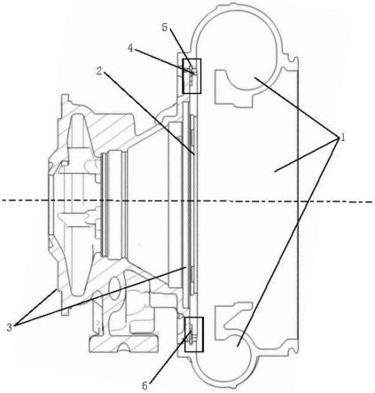 一种混流涡轮增压器扩压器固定结构的制作方法