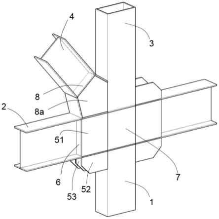 一种钢结构工形梁与箱形吊柱连接节点结构的制作方法