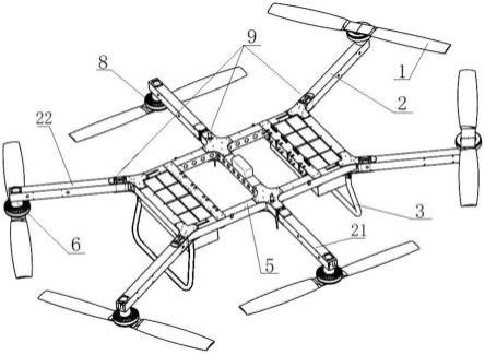 一种大载重的可折叠六旋翼无人机的制作方法