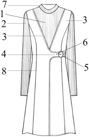 一种腰部可调节的连衣裙的制作方法