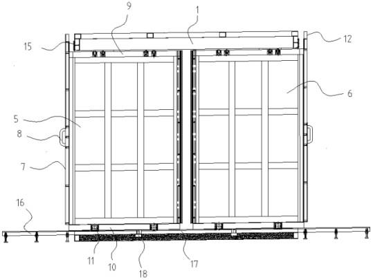 一种大型钢化玻璃均质炉中间分段控制保温的隔断门的制作方法