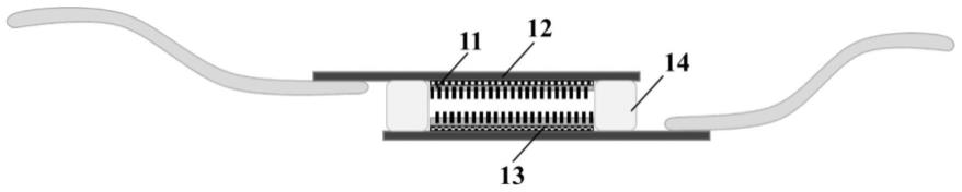 柔性导电微米柱的电容-压阻双模应力传感器及制备方法