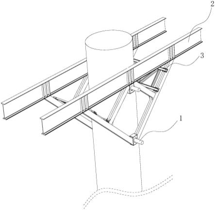 一种独柱圆墩盖梁装配式托架系统的制作方法