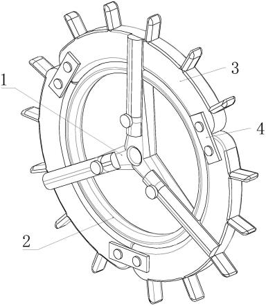 一种插秧机专用防陷轮的制作方法