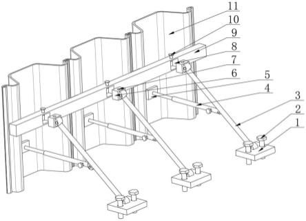 一种拉森钢板桩与型钢斜撑组合支护机构的制作方法