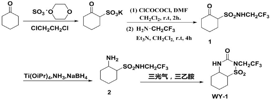 一种环己烷并噻二嗪化合物及其制备方法与应用