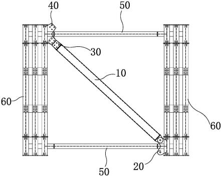 一种基坑钢桁架斜腹杆连接结构的制作方法