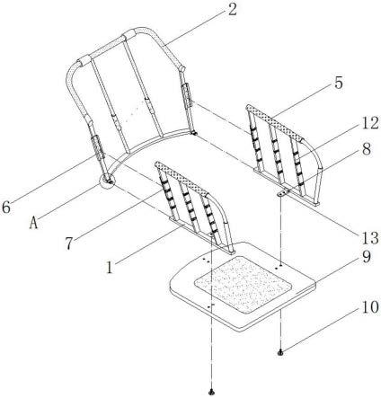 可拆装的餐椅内部结构的制作方法