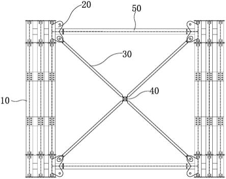 一种基坑钢支撑桁架交叉型斜腹杆连接结构的制作方法