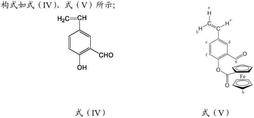 一种含有二茂铁单元的苯甲酸酯类单体及其制备方法与流程