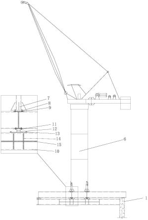 内爬式塔吊小型塔吊辅助屋面拆除结构的制作方法
