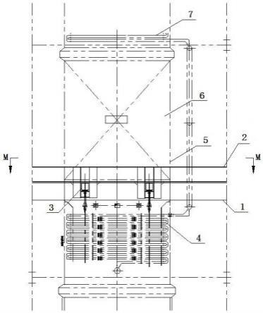 用于CFB锅炉下级省煤器的吊挂梁结构及布置方法与流程