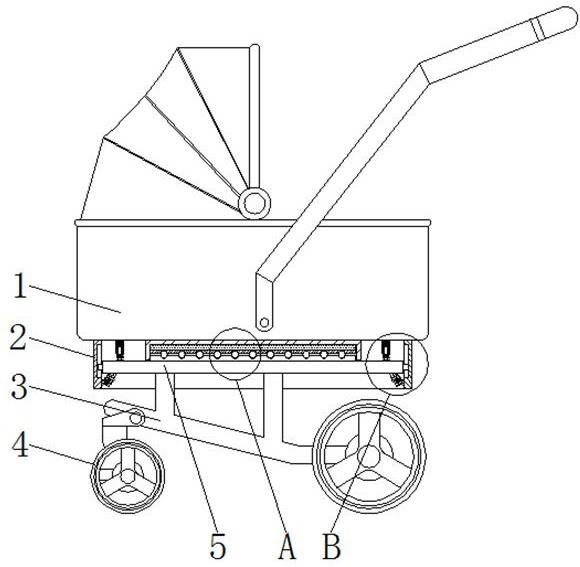 一种婴儿拖车的避震结构的制作方法