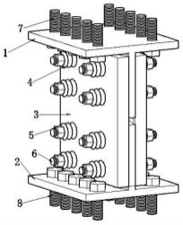 一种柱间连接型自复位变摩擦阻尼器