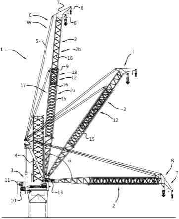 可伸展格架型起重机吊臂和用于操作包括可伸展吊臂的起重机的方法与流程
