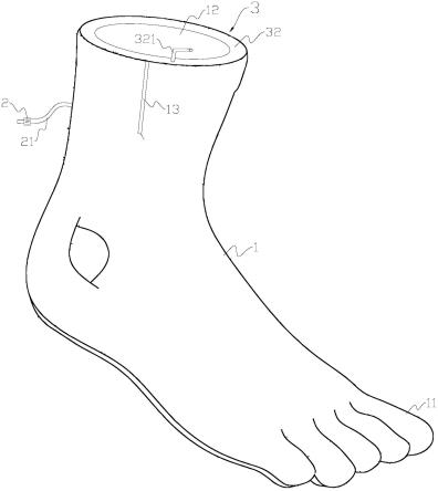 治疗脚气专用脚套的制作方法