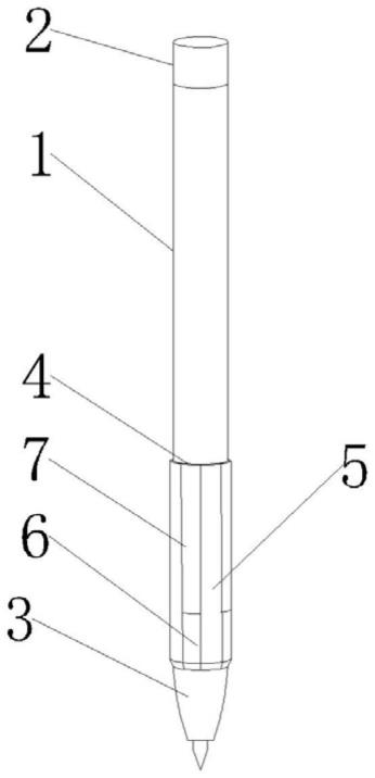 一种圆珠笔笔杆上防滑槽结构的制作方法