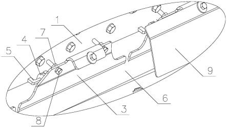 一种船型漏斗橡胶板的压紧装置的制作方法