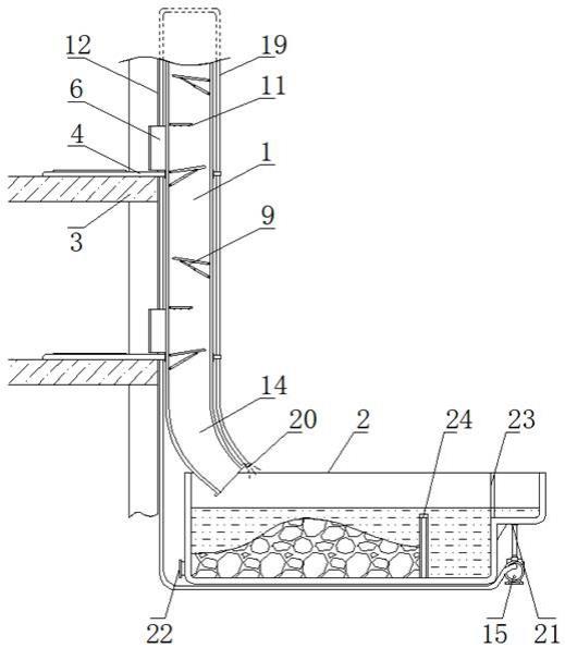 一种楼体依附式高层建筑垃圾垂直输送管路的制作方法