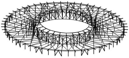 一种斜交轮辐式索桁架结构的施工方法与流程
