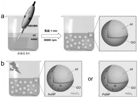 制备金属纳米颗粒-还原氧化石墨烯MNP-rGOJanus纳米片的方法