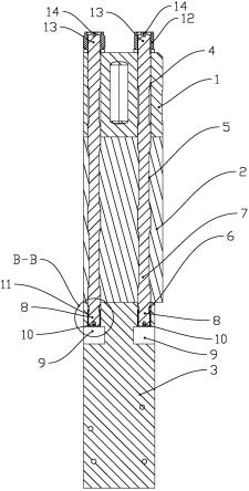 一种液压破碎锤缸体和丝杆的连接结构的制作方法