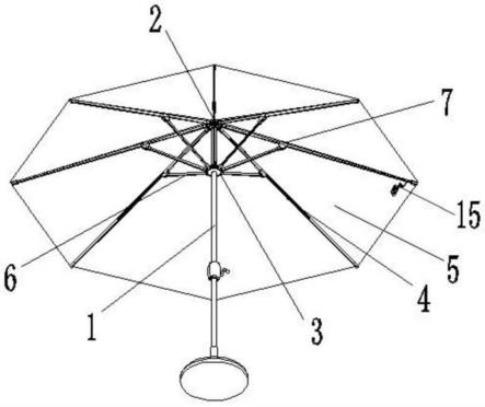 一种导光条灯光伞的制作方法
