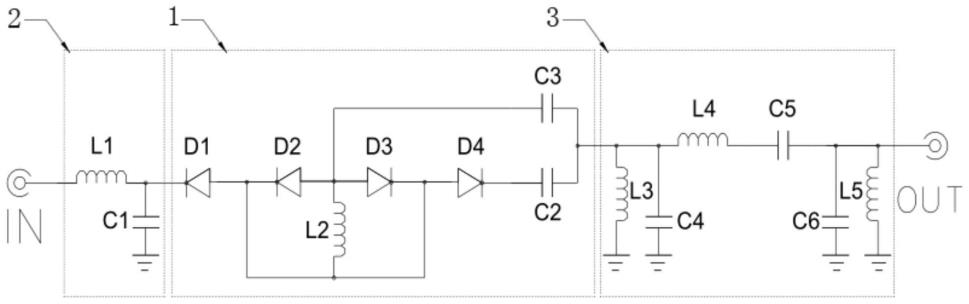 推挽式肖特基二极管堆倍频电路及其倍频装置的制作方法