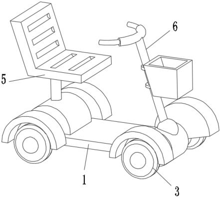 一种老年代步车车轮板弹簧压缩减震装置的制作方法
