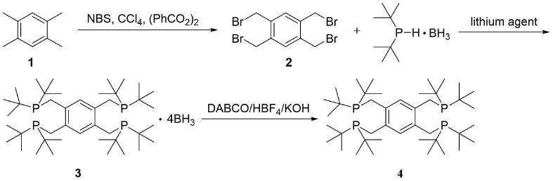 一种新型四齿膦配体化合物及其合成方法与应用与流程