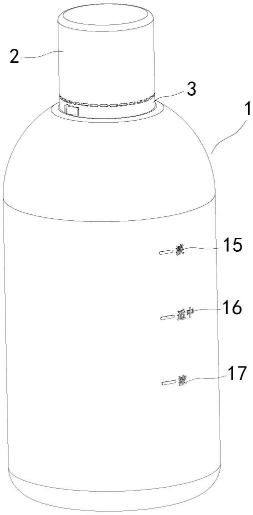 自添式纯净水瓶瓶盖与瓶身的连接结构的制作方法