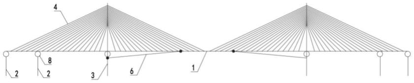 一种纵向自平衡体系斜拉桥结构及其施工方法与流程