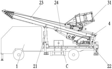 一种基于油电混合双动力系统的高稳定性云梯作业车的制作方法