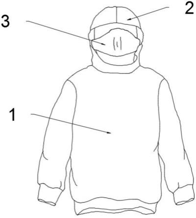 一种带有辅助口罩佩戴装置的上衣的制作方法