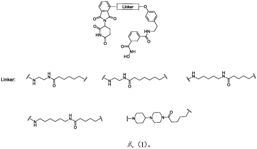 一种含氮衍生物为Linker的HDAC8降解剂其制备方法和应用与流程