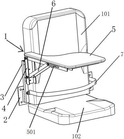 一种自带翻转桌的方舱翻转座椅的制作方法