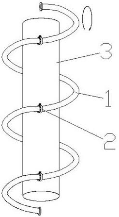 一种输送长度可调的绕柱式流体管道的制作方法
