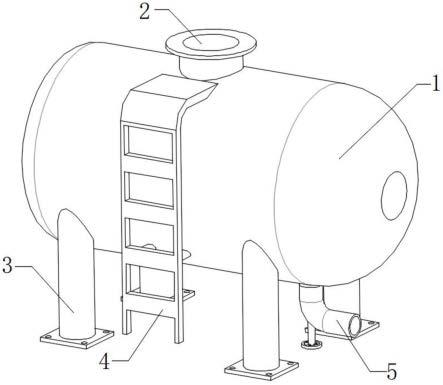 一种具有内部污垢清理结构的卧式水箱罐的制作方法