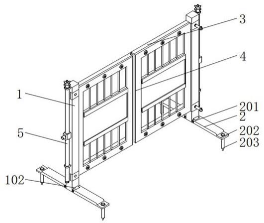 一种具有降尘功能的建筑工程施工场地用组装式警示栏的制作方法