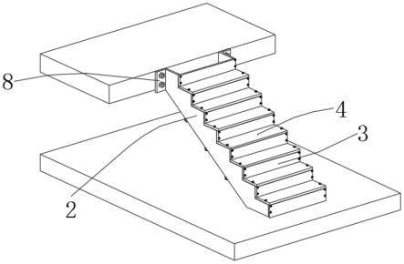 一种可移动定型楼梯支模施工方法与流程